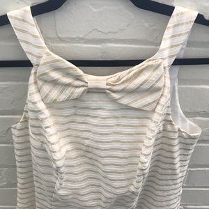 NWT Lilly Pulitzer Henley Dress White Gold Stripe